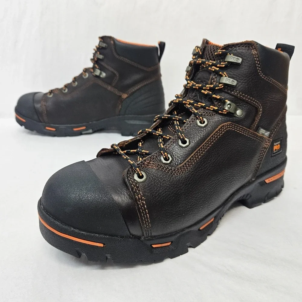 Timberland PRO Endurance 6 Inch Steel Toe‎ Work Boots 52562 Brown Mens 13 M